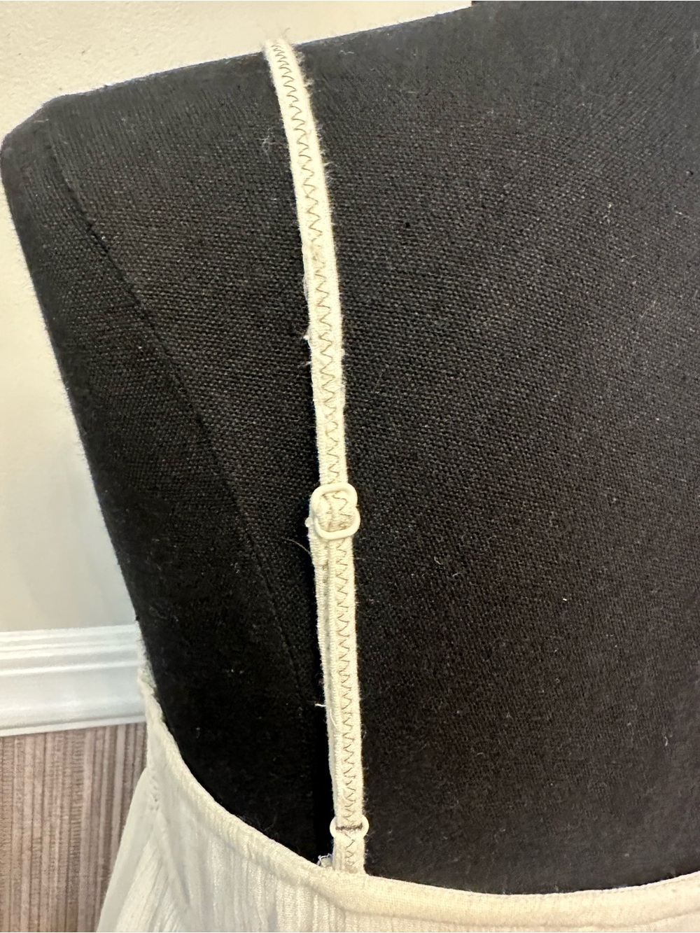 American Eagle Ivory Crochet Bodice Tiered Maxi Dress Lined Cottagecore Small - Picture 13 of 16